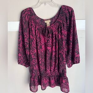 Miss Tina Pink and Black Women's Top Size 12/14